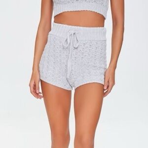 Forever 21 Light Gray Knit Shorts Size Small